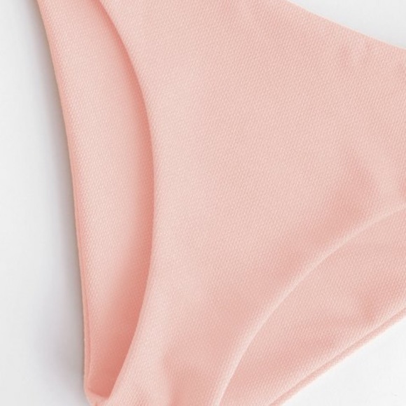 ZAFUL Light Pink Textured Bikini, NWT, size M - Picture 5 of 8